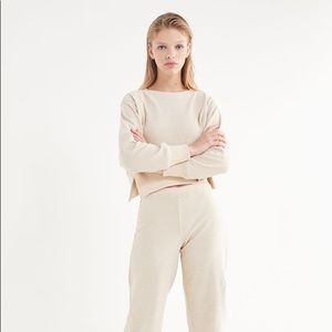 Urban Outfitters Chenille Cropped Sweat-top